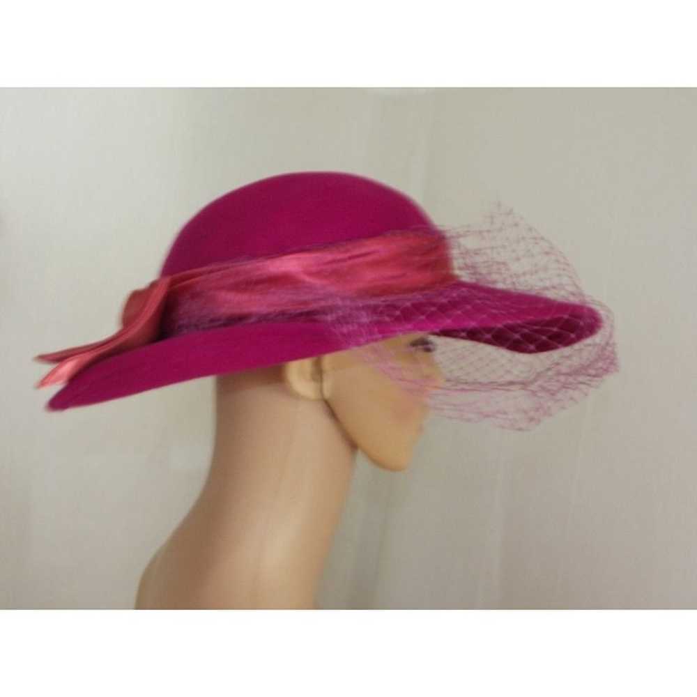 MISS BIERNER Michael Howard Vtg Hat Fuchsia Pink … - image 6