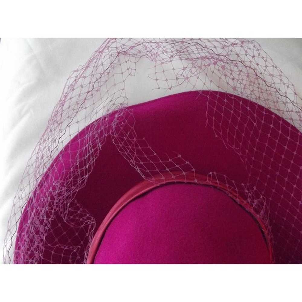 MISS BIERNER Michael Howard Vtg Hat Fuchsia Pink … - image 8