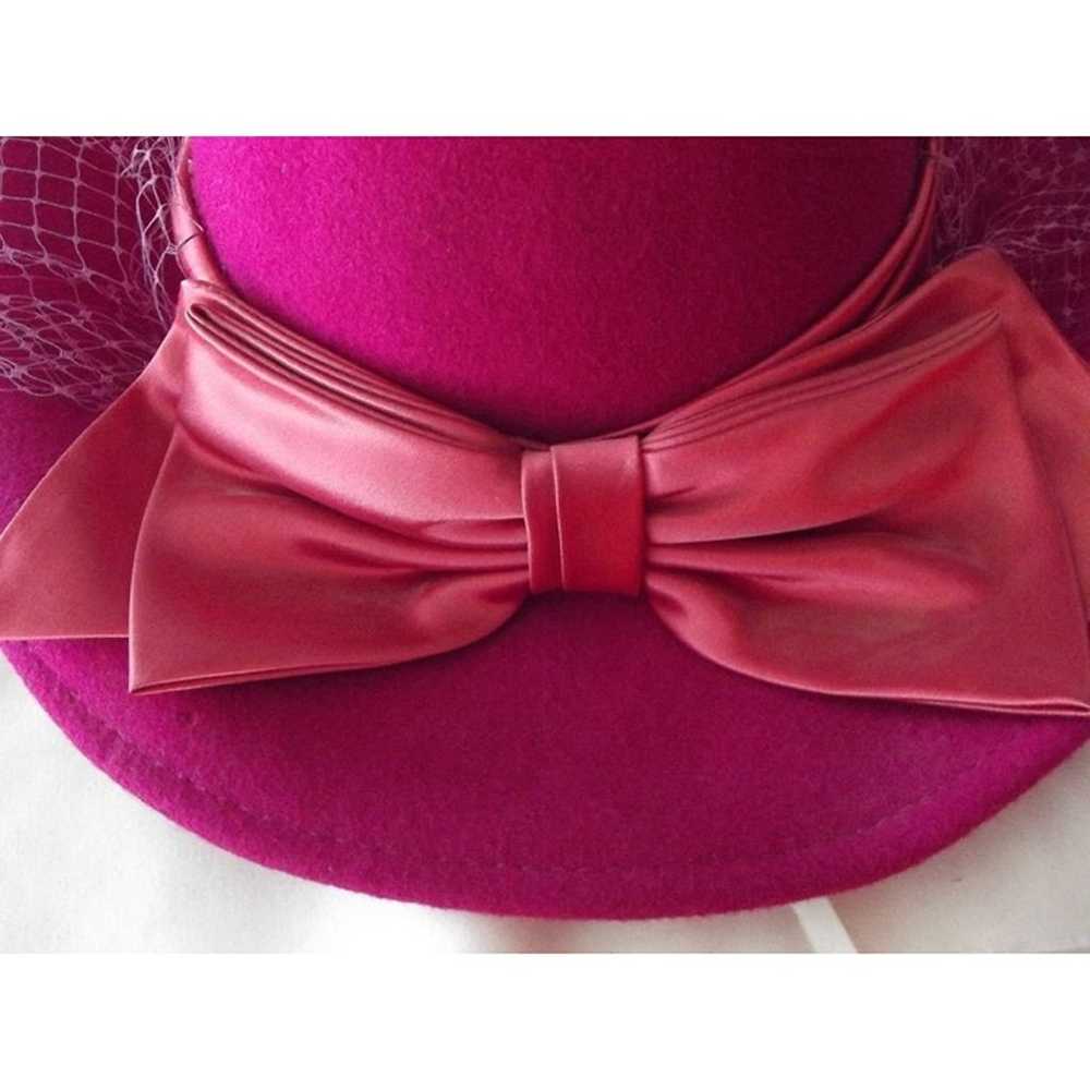 MISS BIERNER Michael Howard Vtg Hat Fuchsia Pink … - image 9