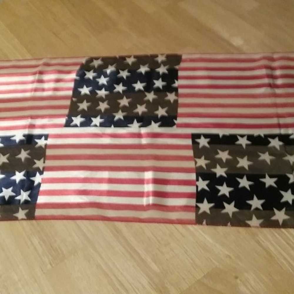 Vintage American Flag Oblong Scarf - image 3