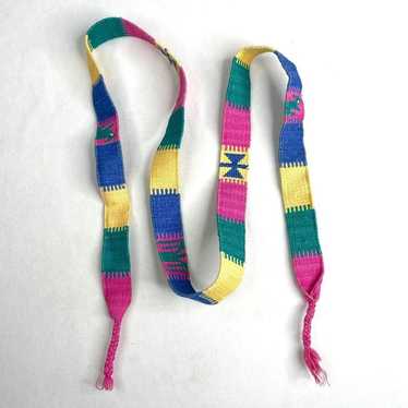 Southwestern Multi Color Tie Waist Belt - image 1