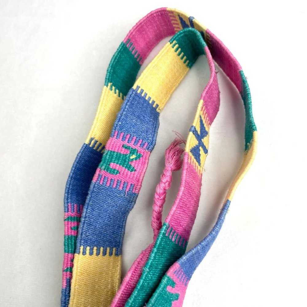 Southwestern Multi Color Tie Waist Belt - image 2