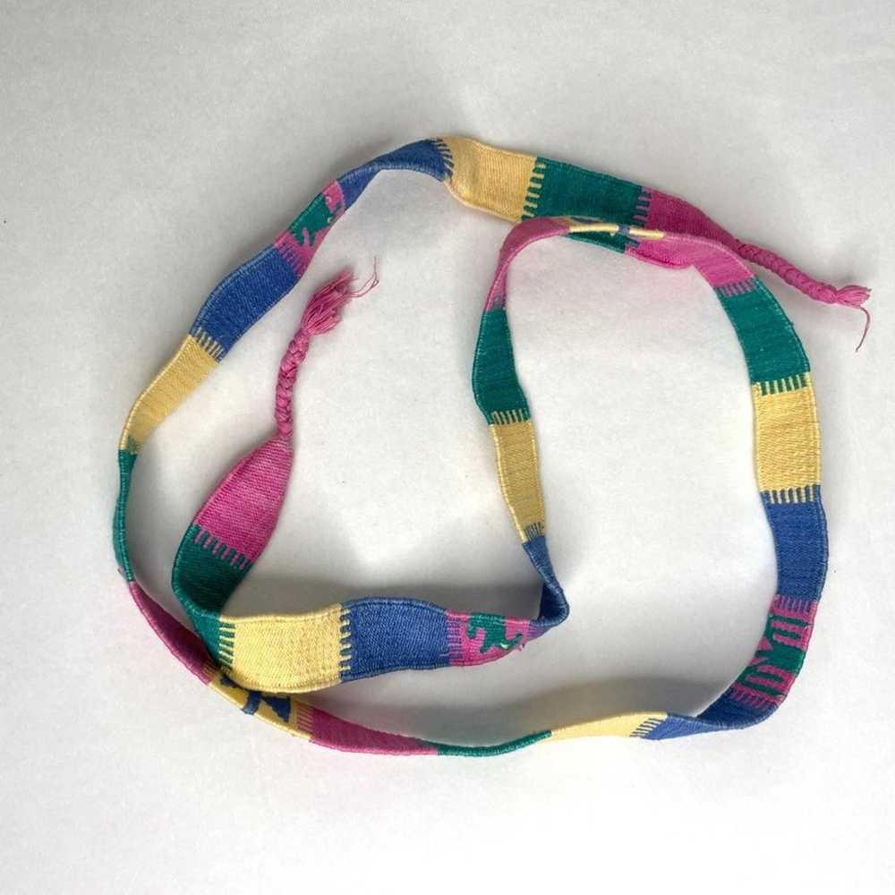 Southwestern Multi Color Tie Waist Belt - image 3