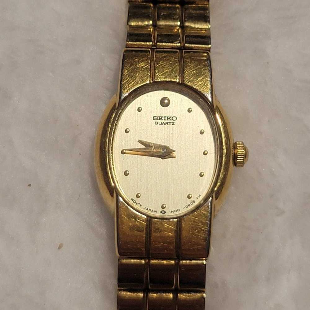 Seiko watch gold tone, women, vintage - image 4