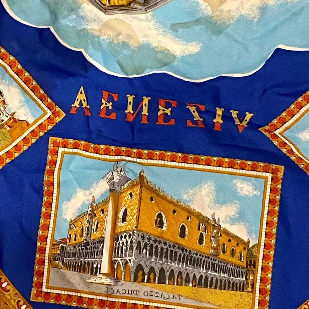 Vintage 1970’s Venice Holy Souvenir Venezia Scarf… - image 3