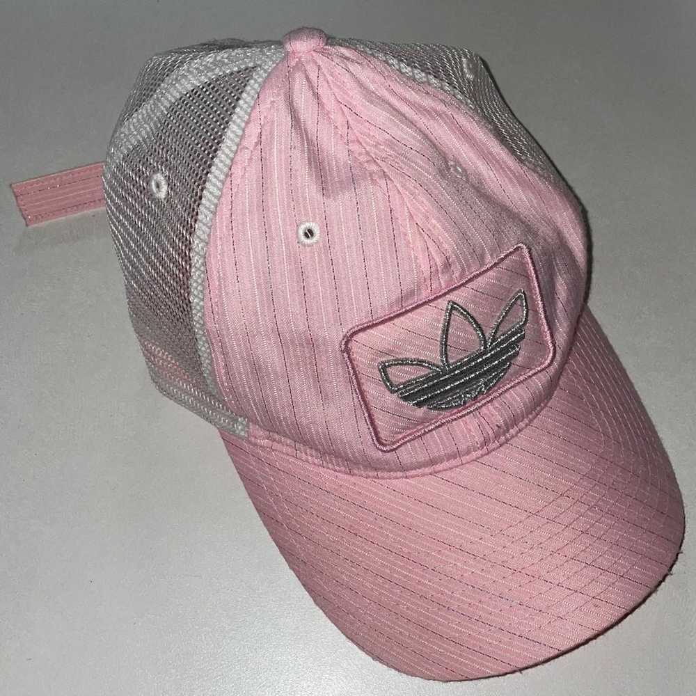 Y2K Vintage Adidas Pink Glitter Trucker Hat (0028) - image 1