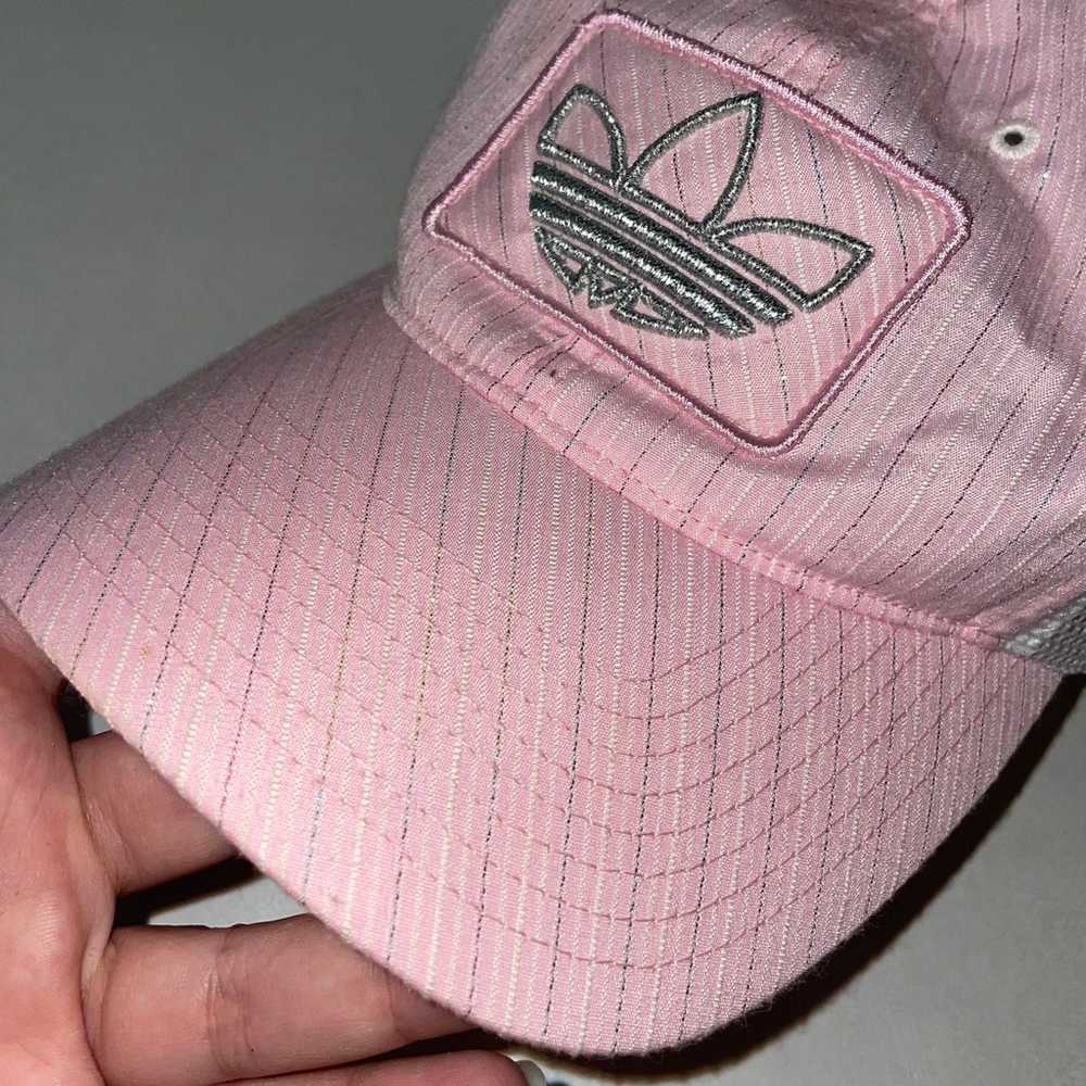 Y2K Vintage Adidas Pink Glitter Trucker Hat (0028) - image 3