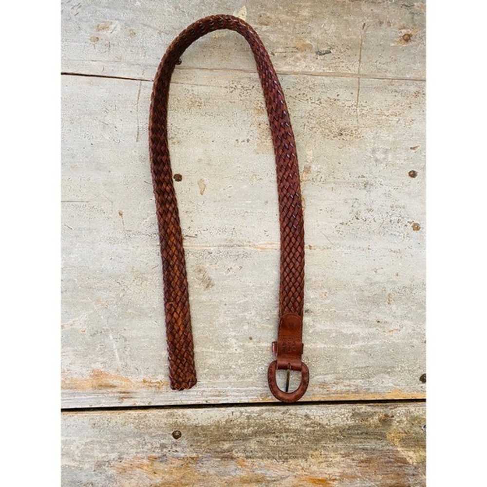 Banana Republic Vintage Brown Leather Belt - image 4