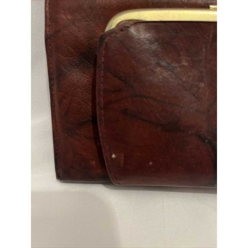 Vintage BUXTON Wallet Burgundy Leather Pockets Co… - image 4