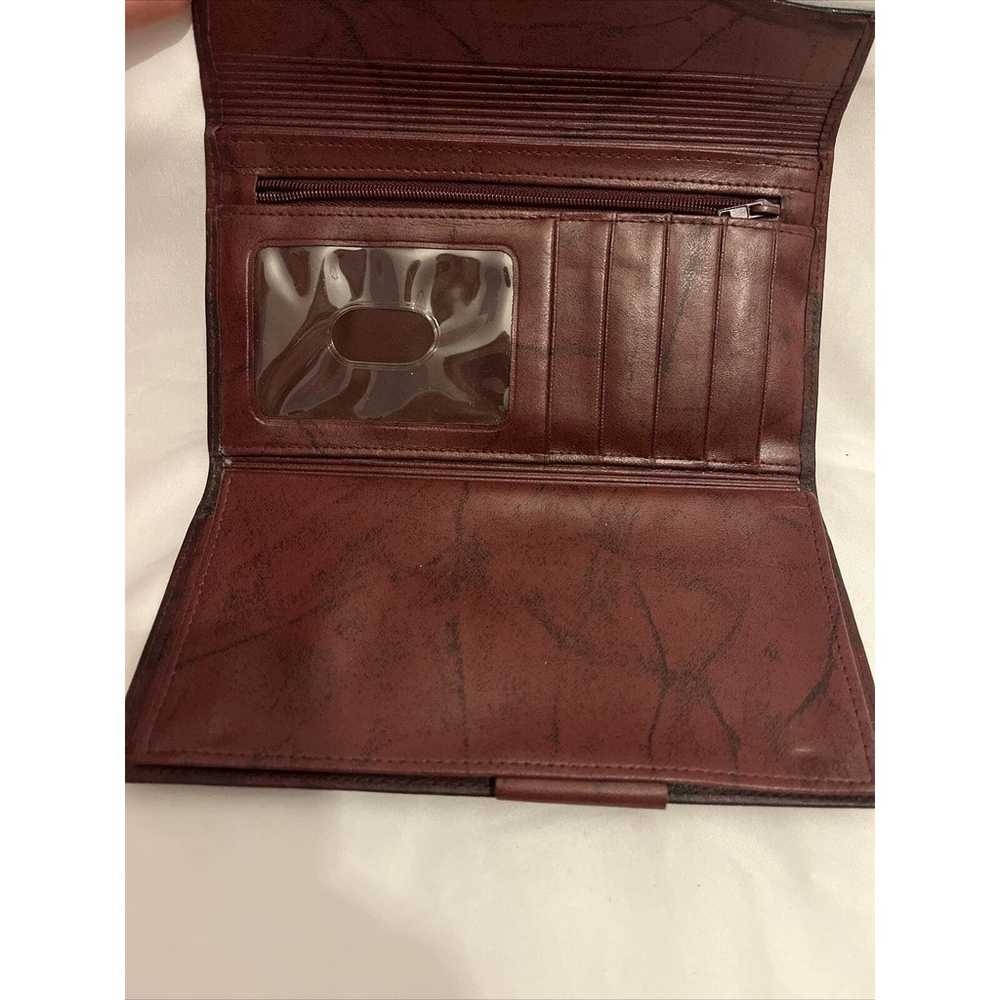 Vintage BUXTON Wallet Burgundy Leather Pockets Co… - image 7