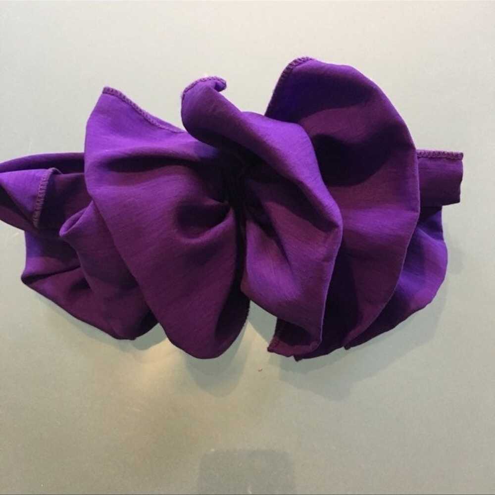 Vintage Purple Bow Hair Clip Beret - image 1