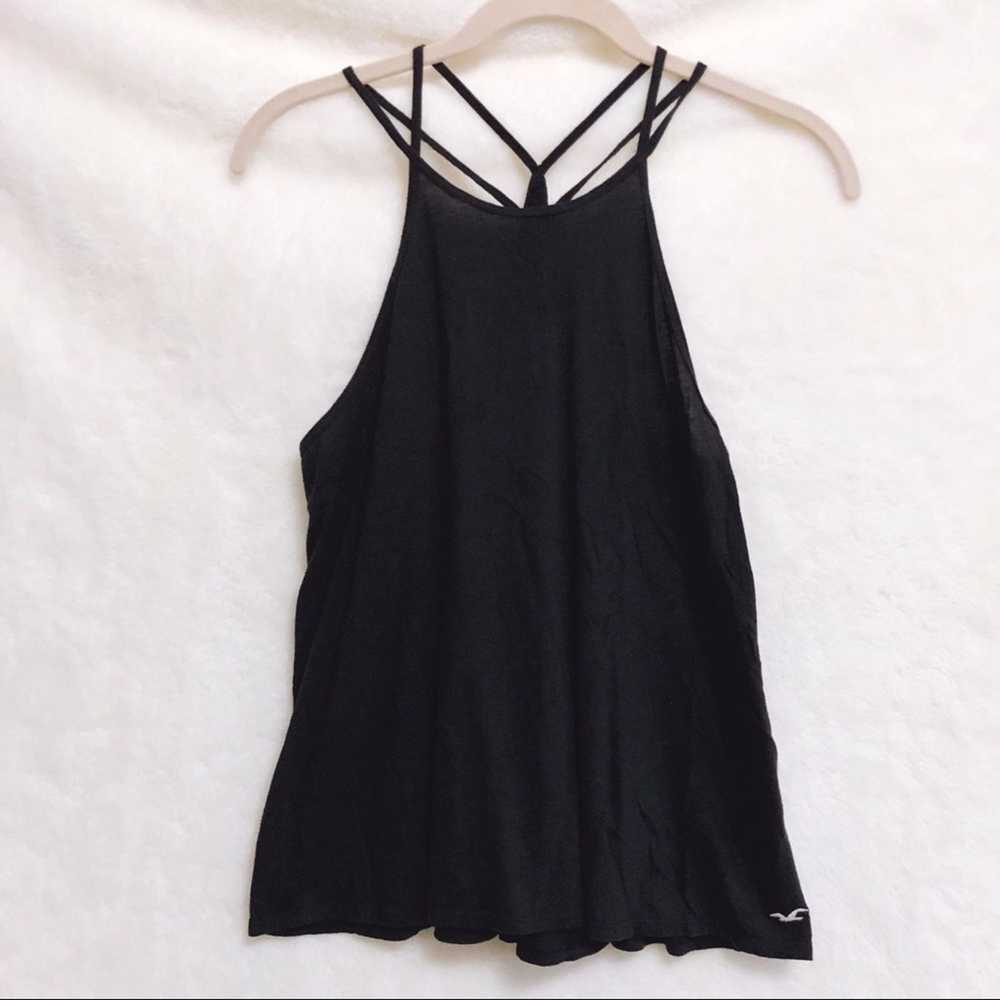 Hollister Hollister Black Strappy Racerback Tank … - image 1