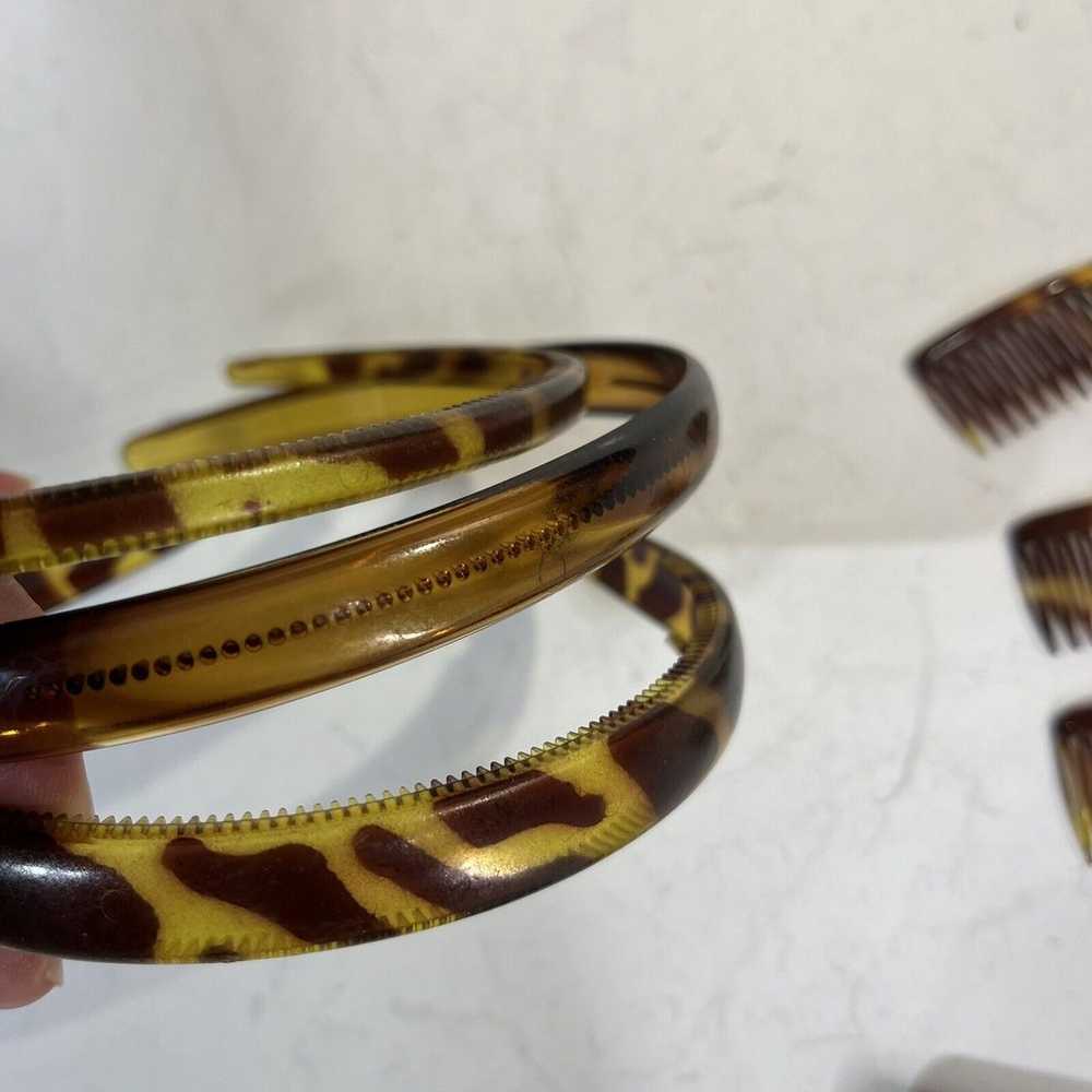 8 Hair Combs Barrettes Faux Tortoise Shell Hairba… - image 4