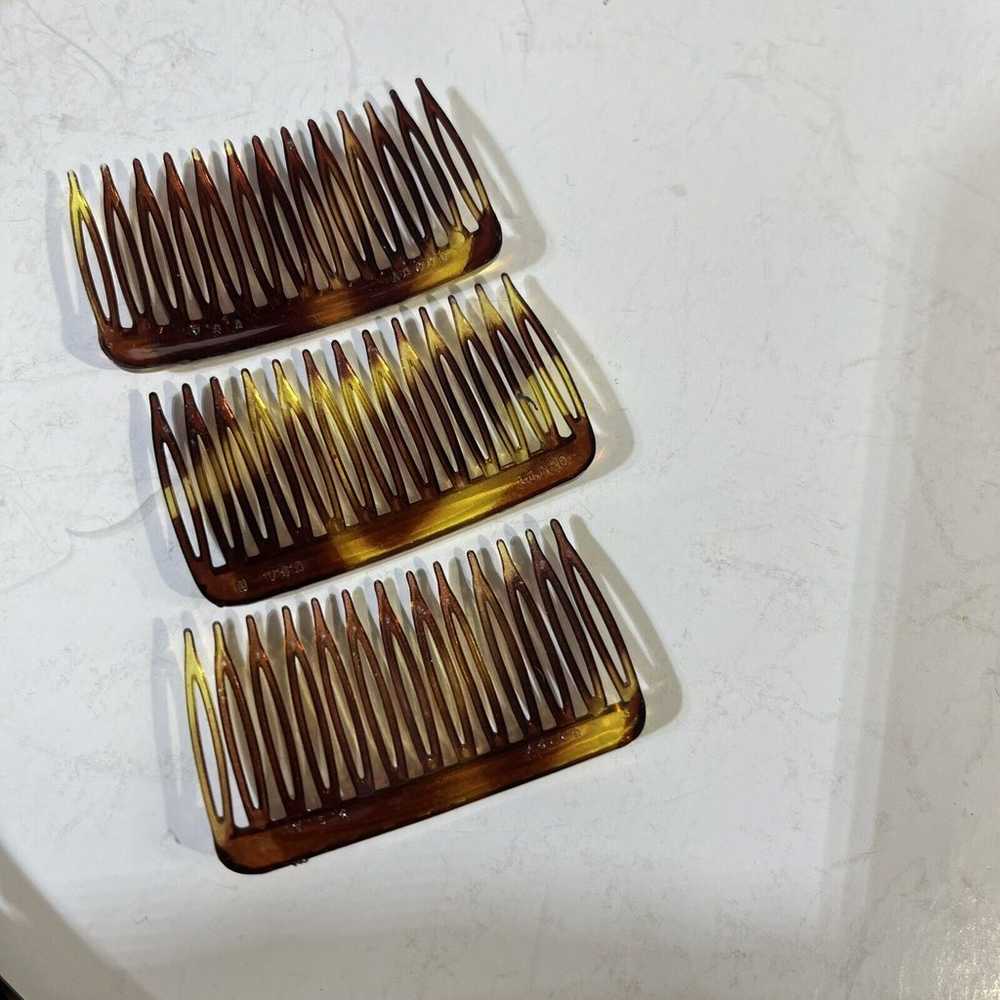 8 Hair Combs Barrettes Faux Tortoise Shell Hairba… - image 6