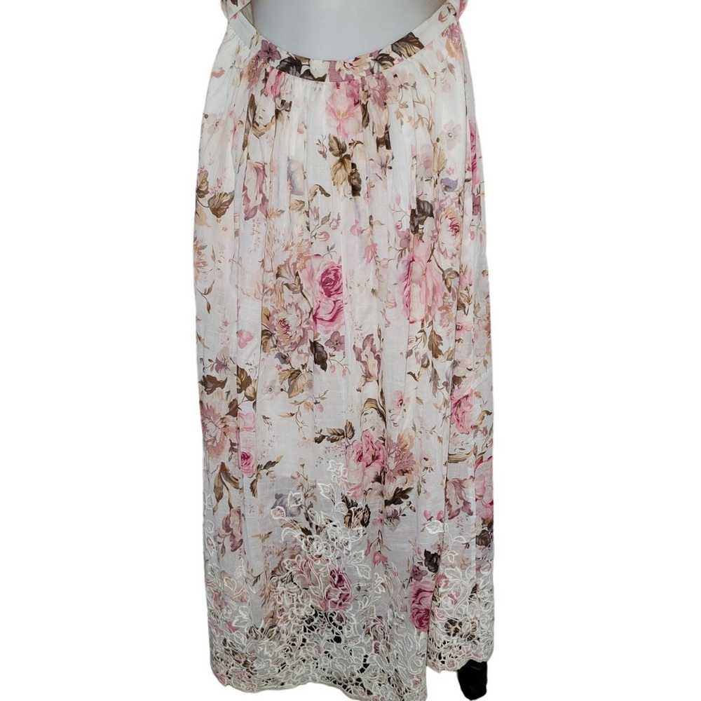 Zimmerman Fab Eden Dress Cream Floral size 0 Stra… - image 6