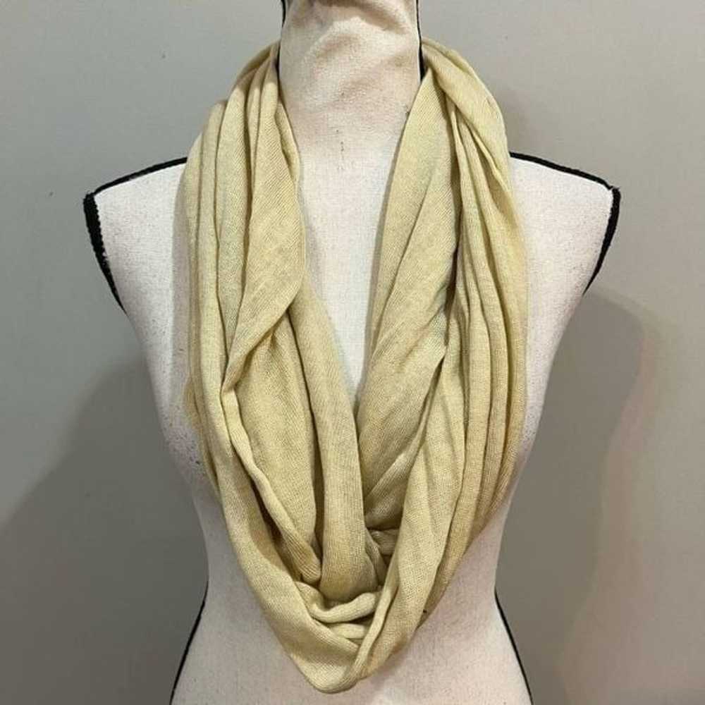 Tan beige neutrals Acrylic knit vintage infinity … - image 2