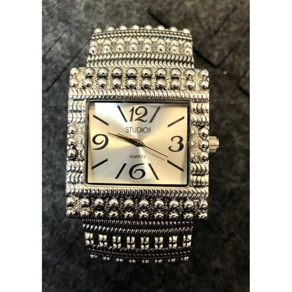 Vintage Studio Art Deco Time Analog Watch Silver … - image 1