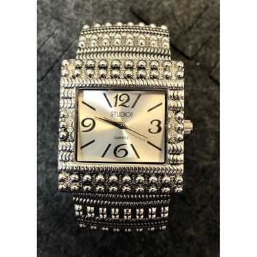 Vintage Studio Art Deco Time Analog Watch Silver … - image 1