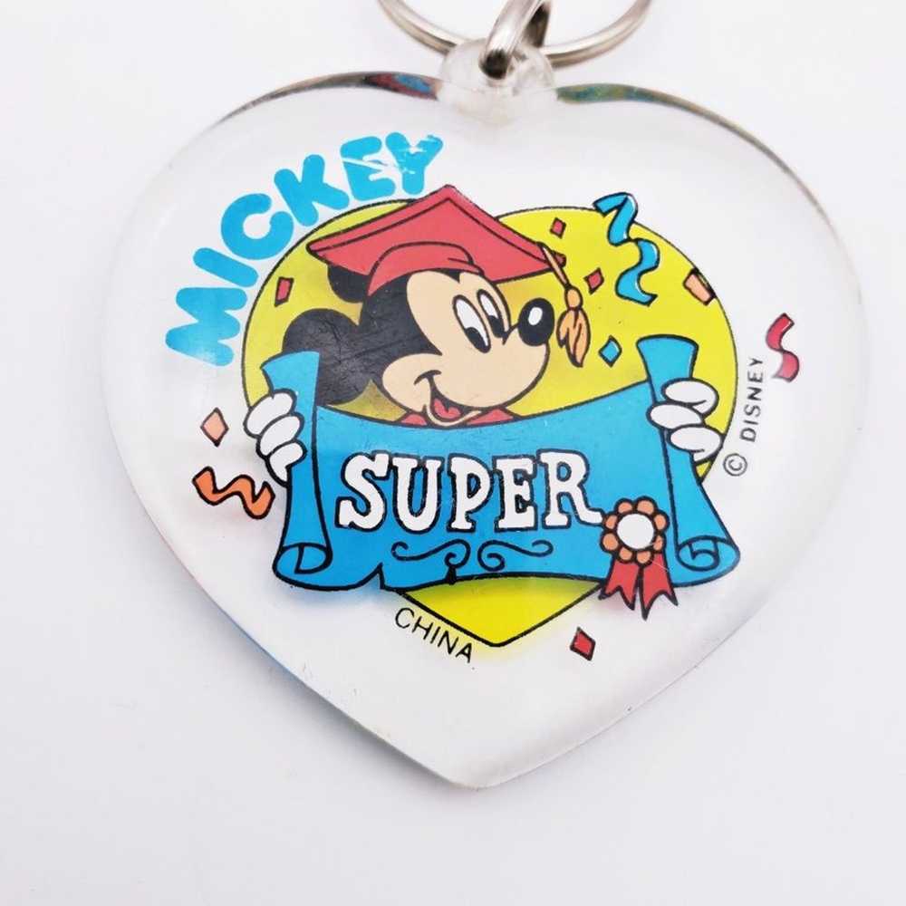 Vintage Disney Graduation Mickey Mouse Heart Keyc… - image 2