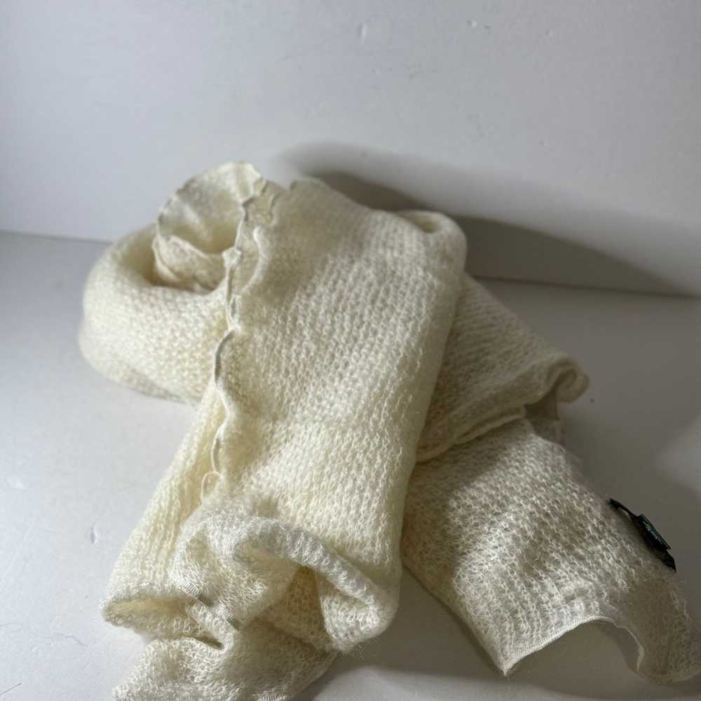 Lauren Ralph Lauren Scarf OS Ivory Vintage - image 8