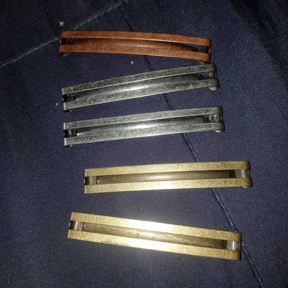 Vintage women's metal hair clips lot of 6 - image 1