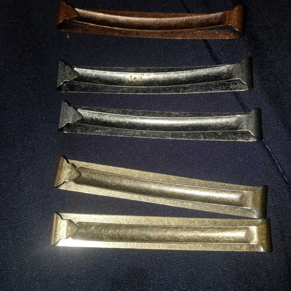 Vintage women's metal hair clips lot of 6 - image 2