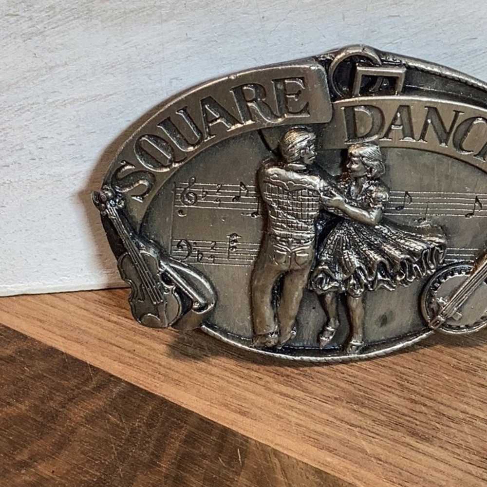 Vintage Country Western Square Dancing Belt Buckle - image 2