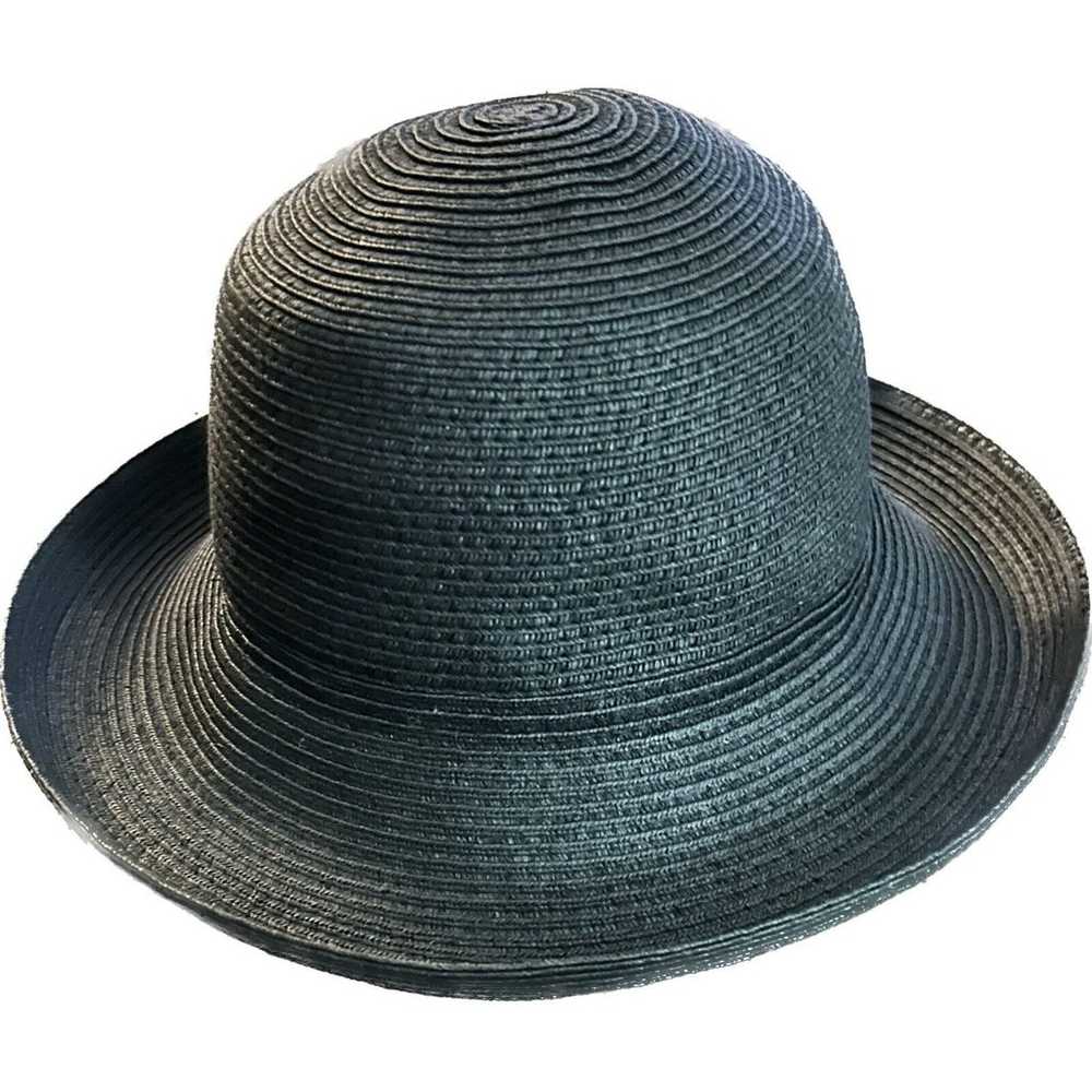 San Diego Hat Co Fedora Women’s Black Straw Curve… - image 1