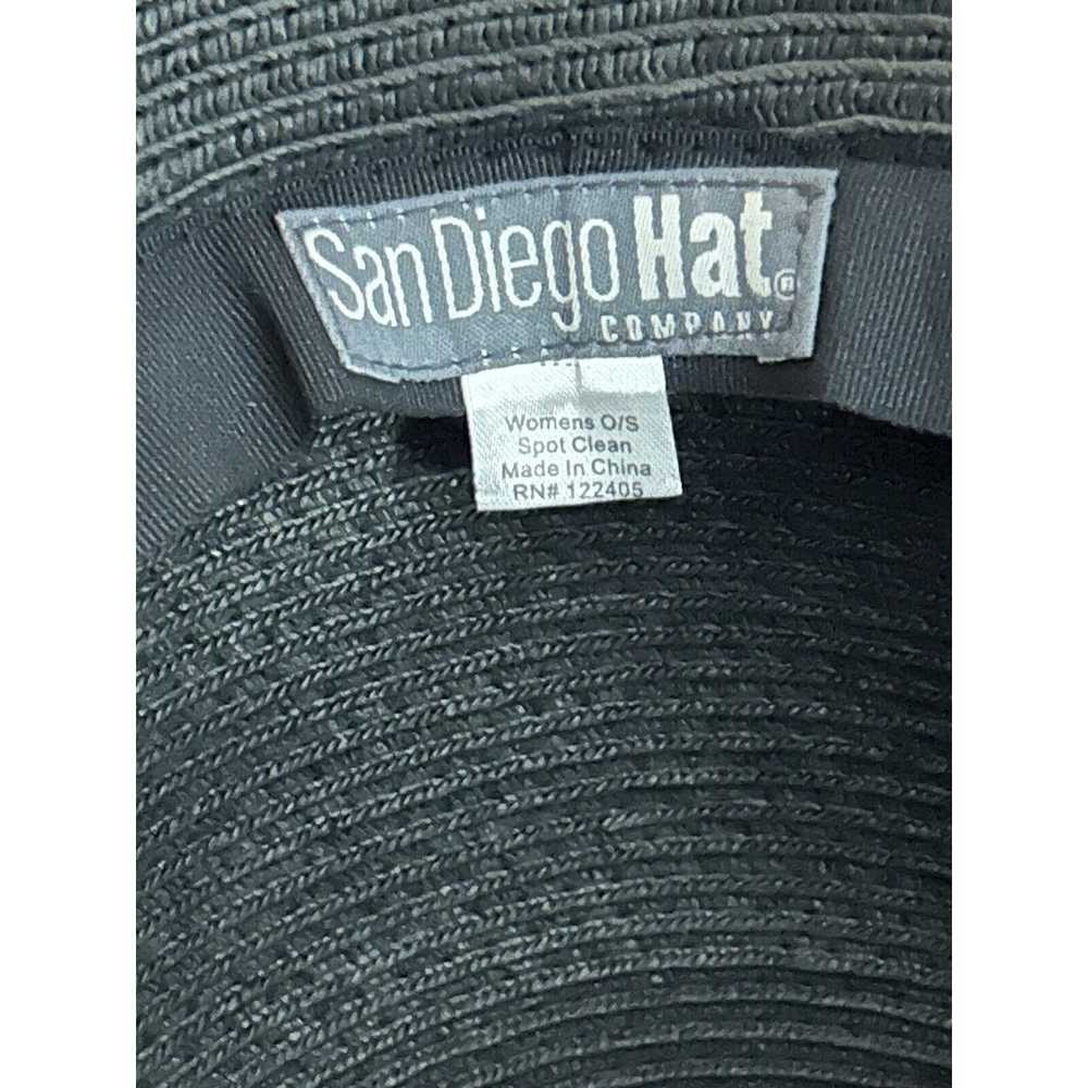 San Diego Hat Co Fedora Women’s Black Straw Curve… - image 4