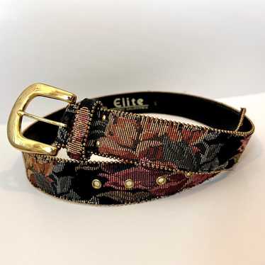 VTG Tapestry Floral Belt L - image 1