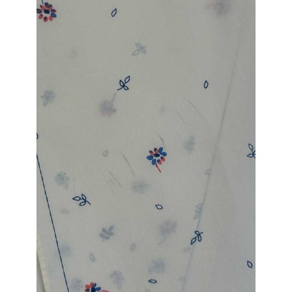 Vintage Jim Renoir Scarf Long Rectangle Ivory Blu… - image 5