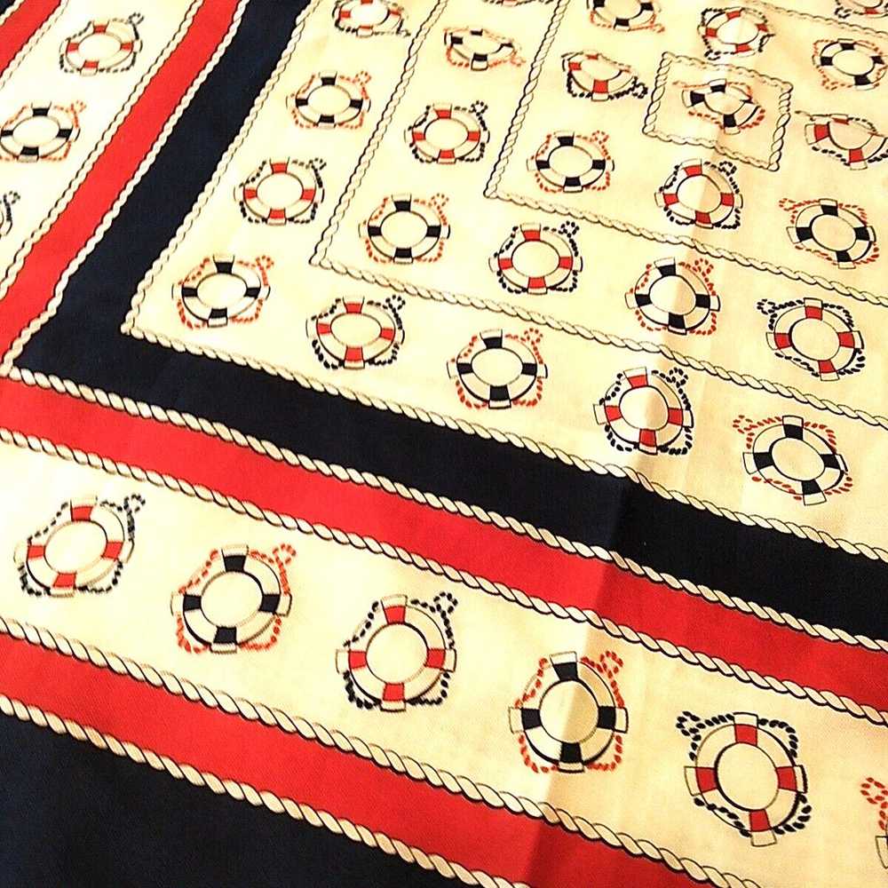 Nautical Scarf Made in Italy 26" Square Valentina… - image 2