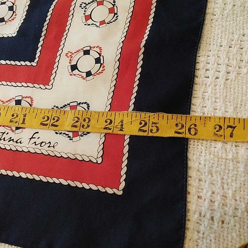 Nautical Scarf Made in Italy 26" Square Valentina… - image 3