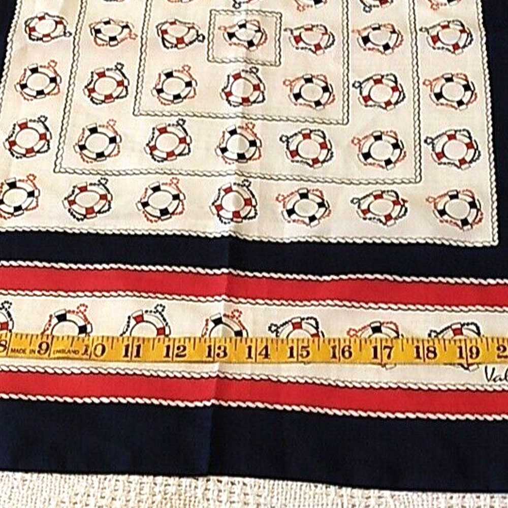 Nautical Scarf Made in Italy 26" Square Valentina… - image 8