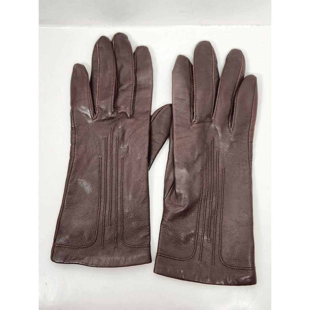 Vintage Fownes Women's Gloves Brown Genuine Leath… - image 3