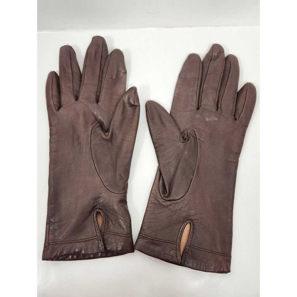 Vintage Fownes Women's Gloves Brown Genuine Leath… - image 4