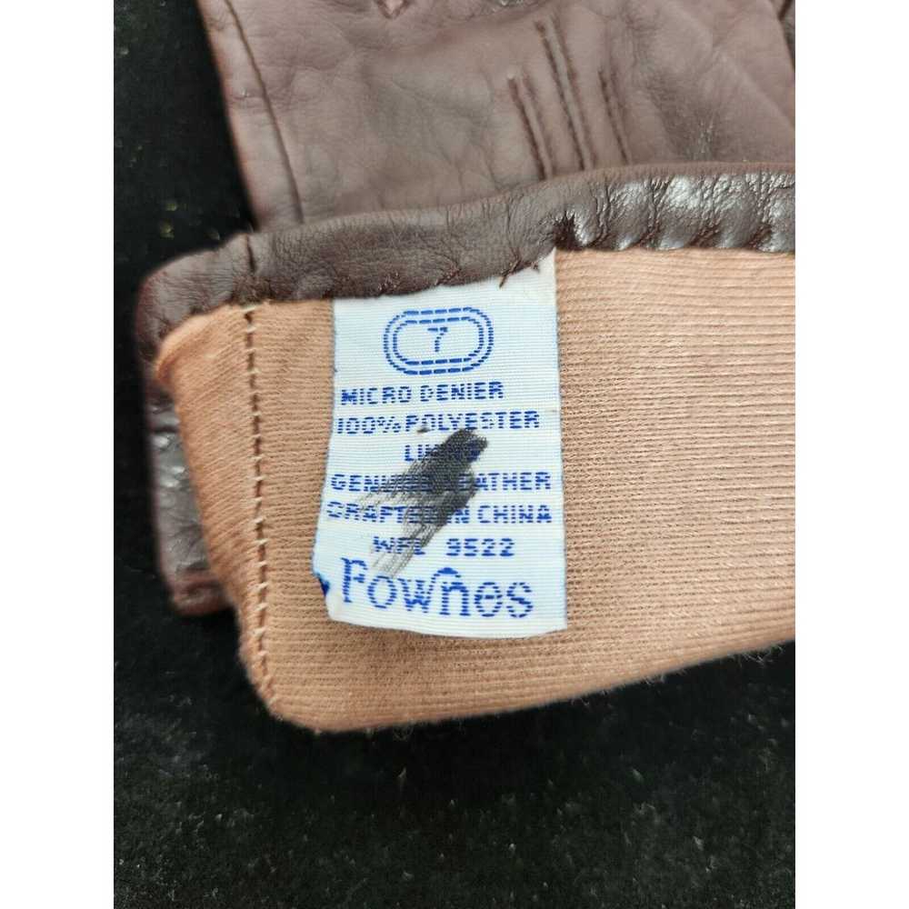 Vintage Fownes Women's Gloves Brown Genuine Leath… - image 5