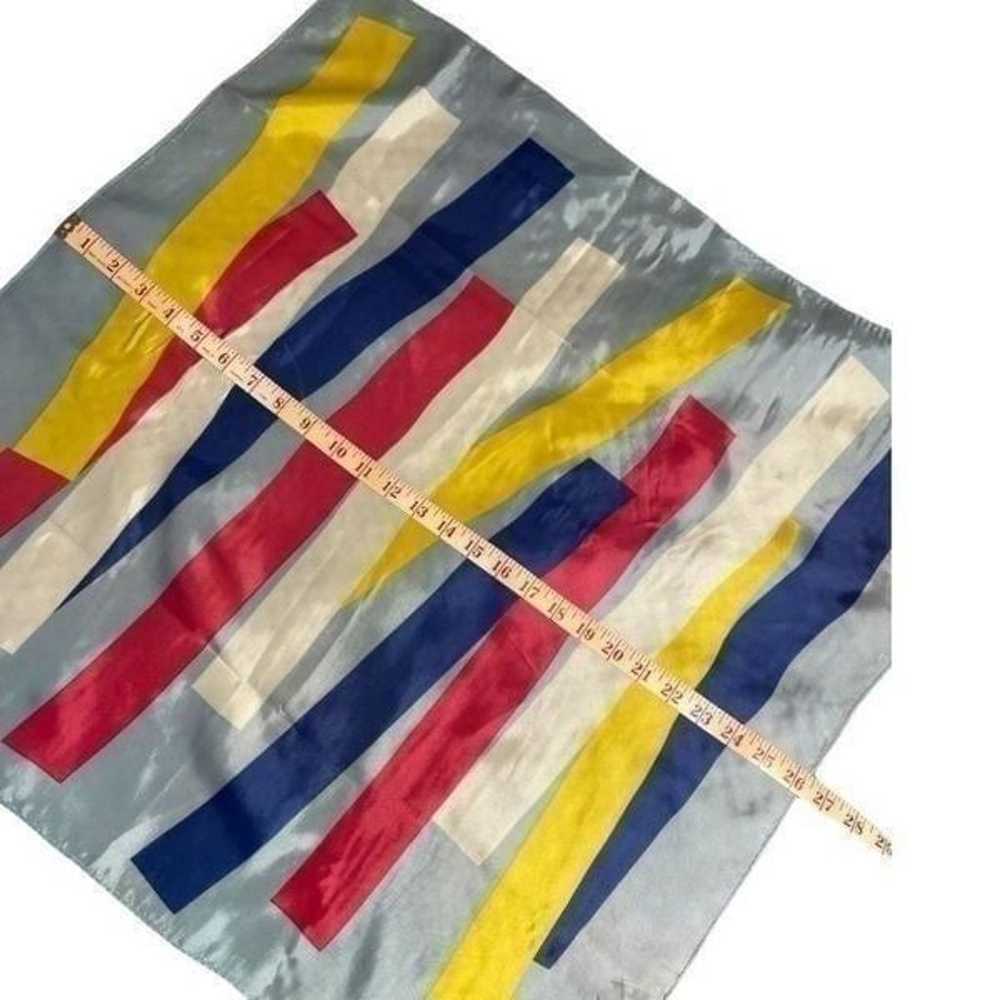 Vintage Abstract Silky Square Scarf - image 5