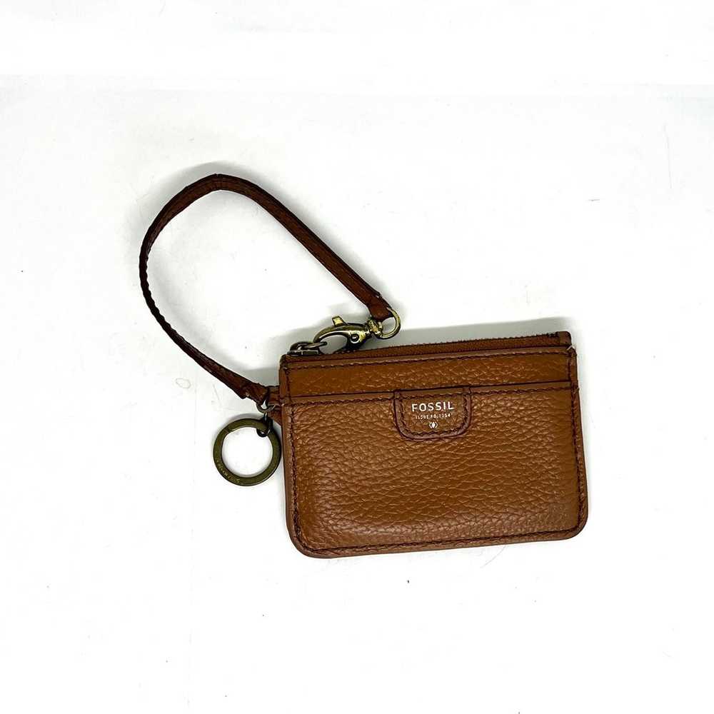 FOSSIL~VINTAGE~Brown Leather Mini Clutch Bag - image 6