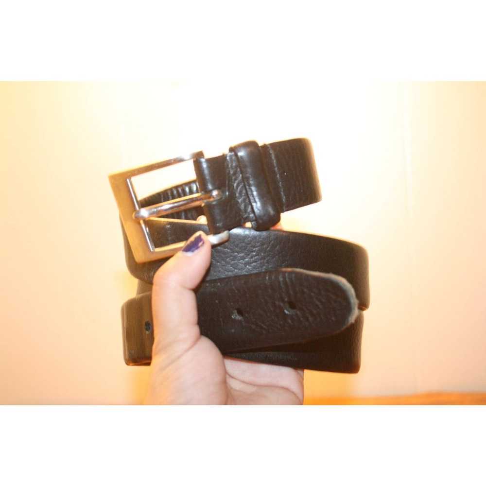 VINTAGE BLACK LEATHER Belt,vintage black leather … - image 3