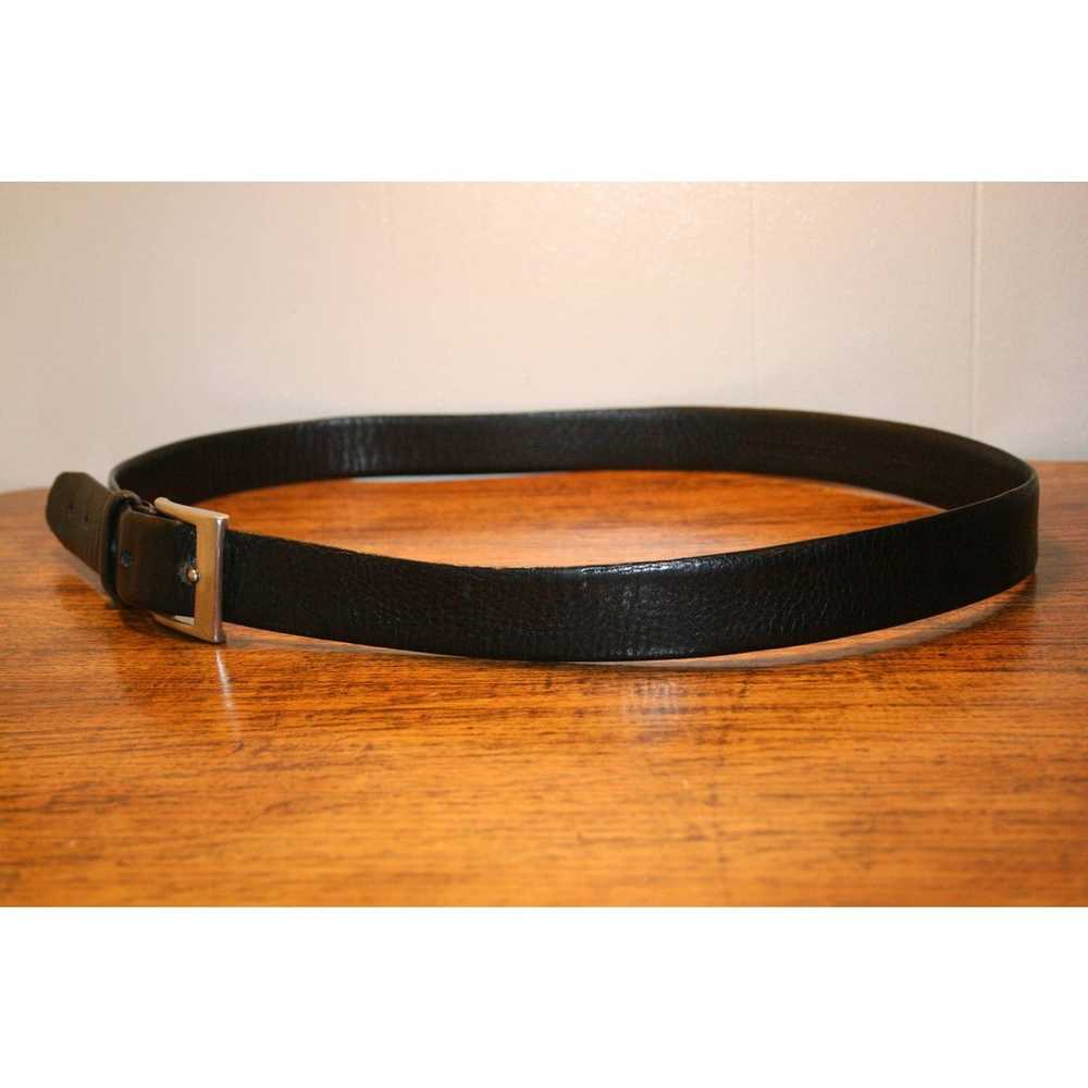 VINTAGE BLACK LEATHER Belt,vintage black leather … - image 5