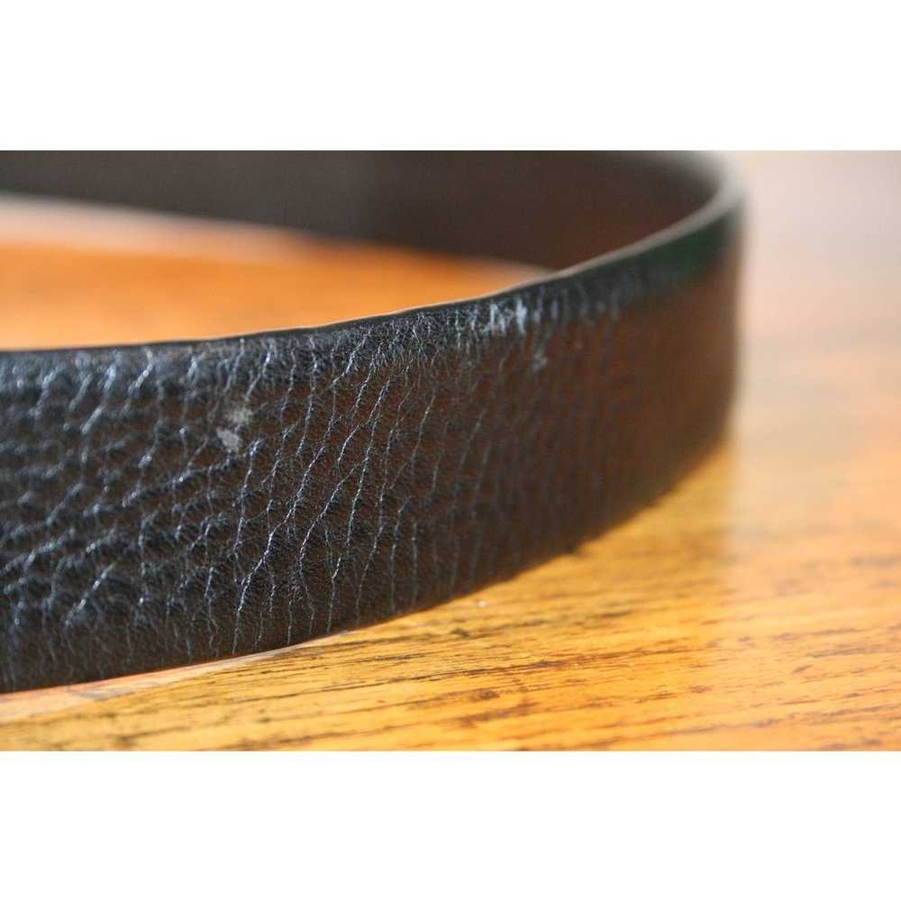 VINTAGE BLACK LEATHER Belt,vintage black leather … - image 6