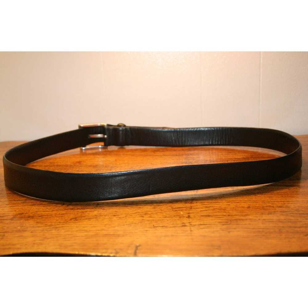 VINTAGE BLACK LEATHER Belt,vintage black leather … - image 9