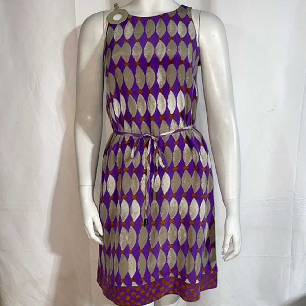 Loro Piana Silk Mini Sleeveless Dress Size S Belt… - image 1