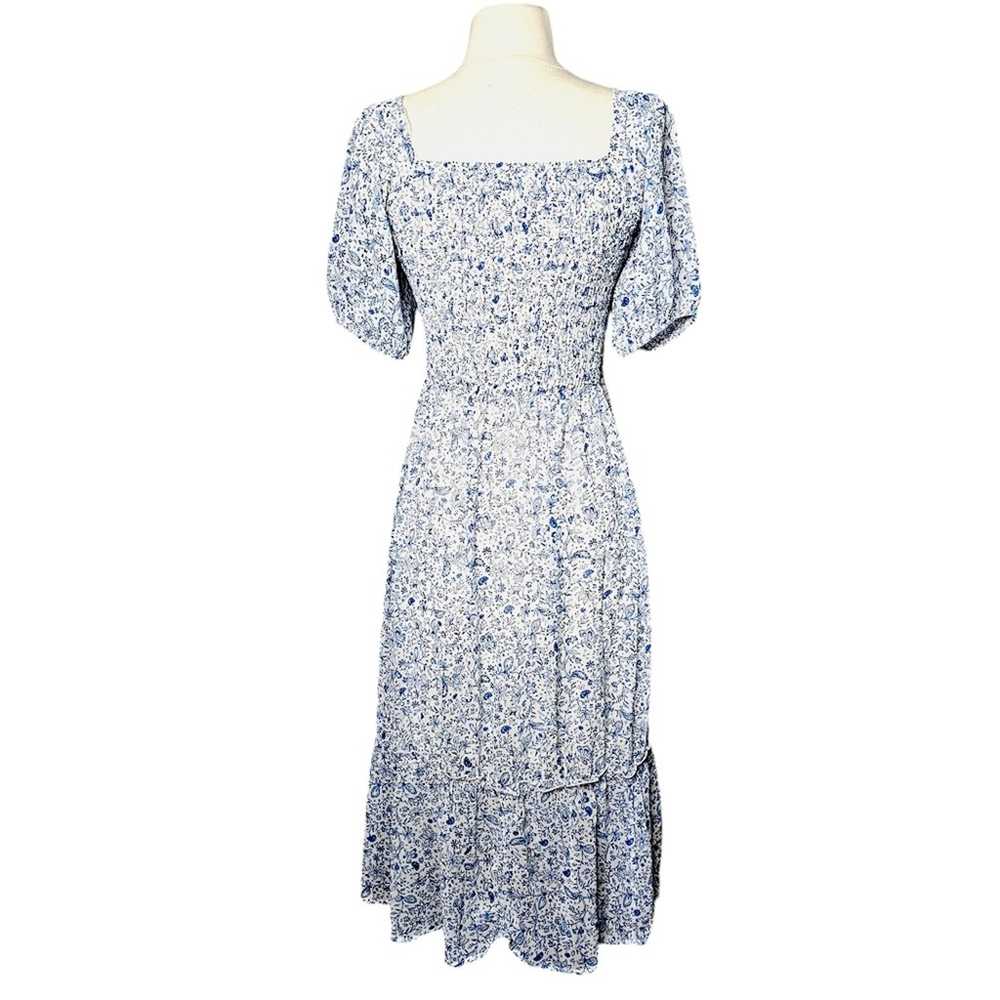 Jessica Simpson Ditsy Floral Midi Dress in Blue S… - image 1