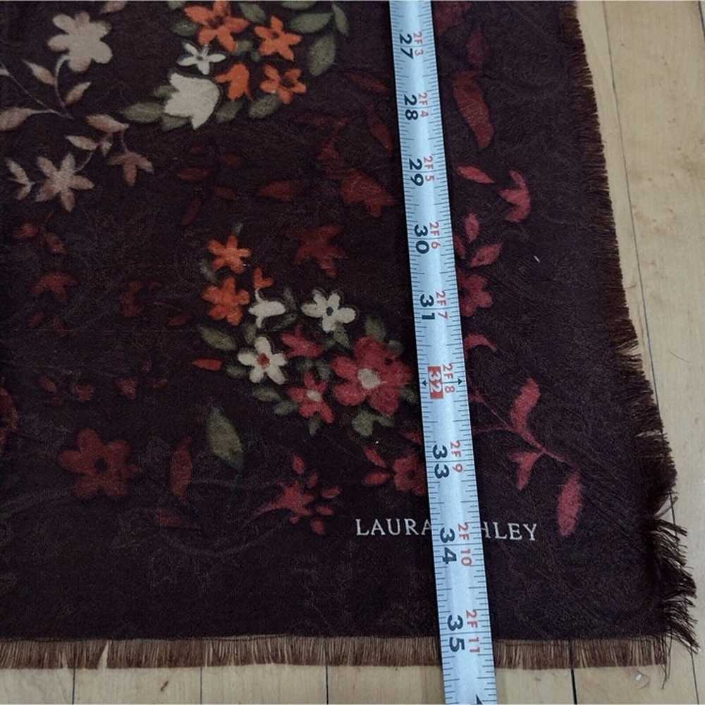 Vintage Laura Ashley Brown Floral Flower Square S… - image 11