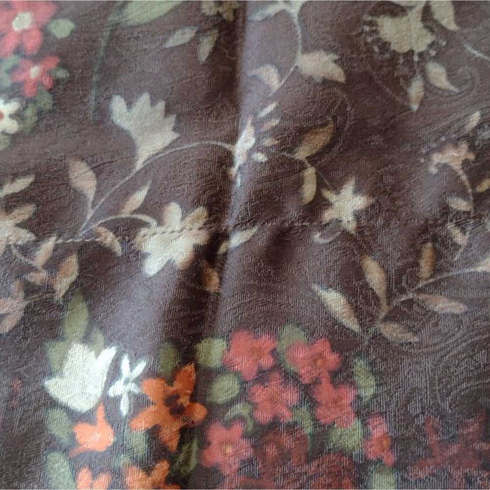 Vintage Laura Ashley Brown Floral Flower Square S… - image 6