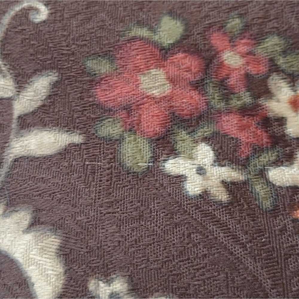 Vintage Laura Ashley Brown Floral Flower Square S… - image 8