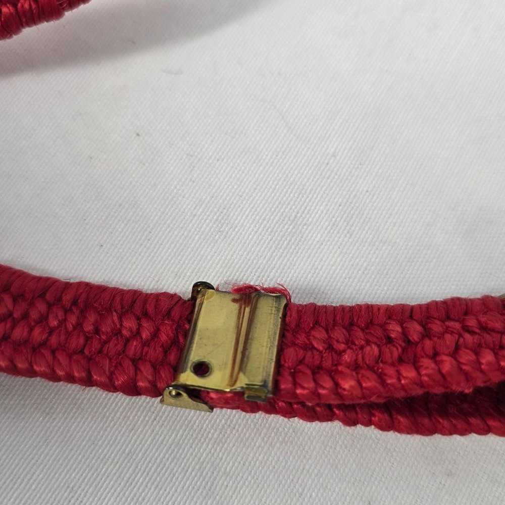 Vintage Ronci 80s Dress Belt Woman One Size Red S… - image 4