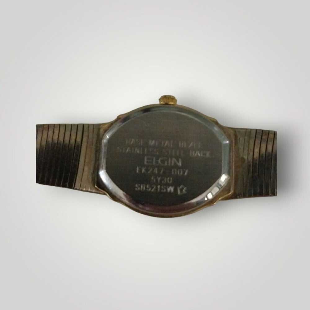 Vintage Ladies ELGIN Diamond Quartz Watch Two-Ton… - image 6